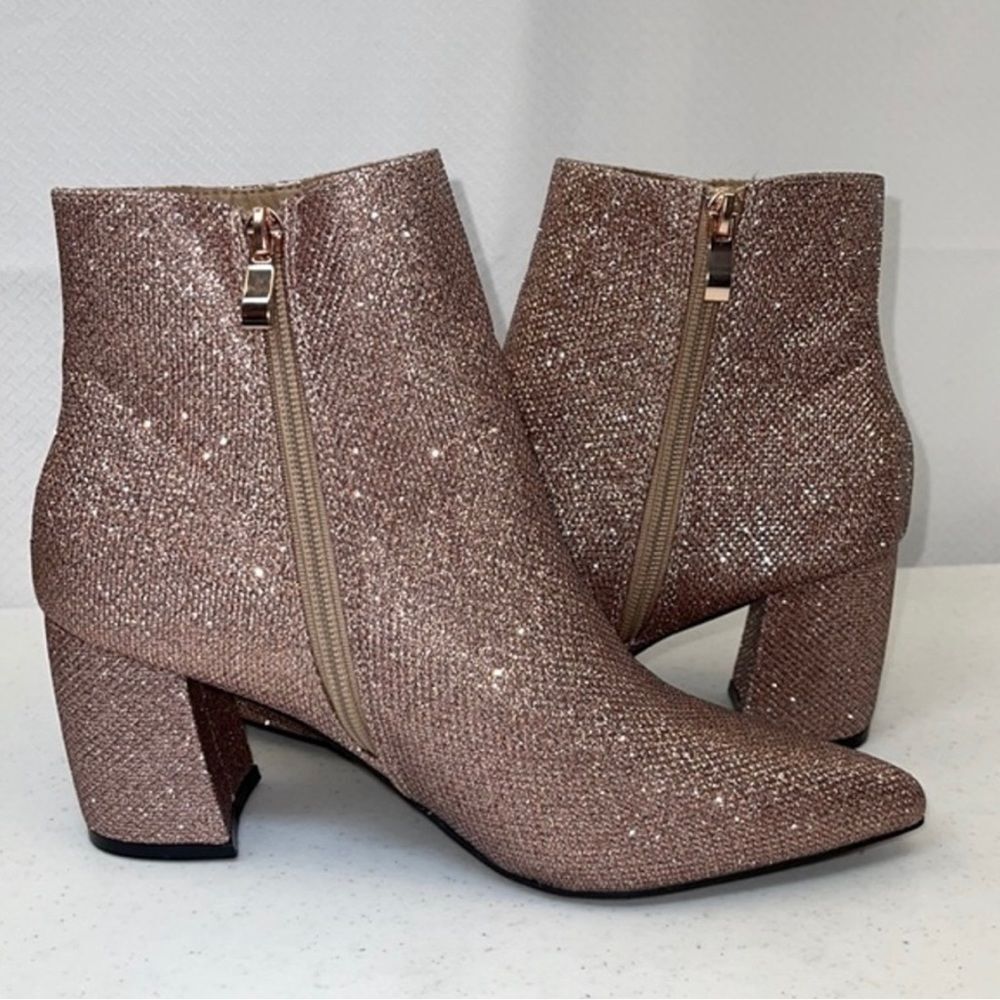 Elegant Glitter Ankle Boots